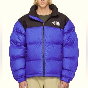 The North Face Nupste Goose Down Puffer Men’s L  royal Blue/Black -EUC